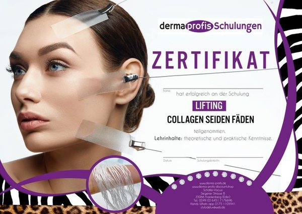 Schulung - Selbststudium für zu Hause Collagen Seiden Fäden Lifting Shape your Skin DP1163