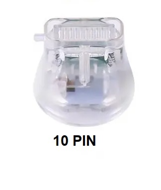 Microneedling Mikrokristalline Aufsätze 10er Pin grün unten   DPD1251 4er Set